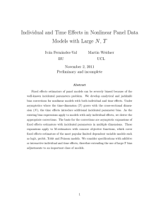 Individual and Time Effects in Nonlinear Panel Data Iv´ an Fern´