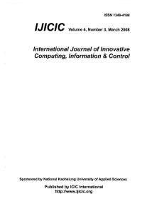 IJICIC International Journal of Innovative Computing, Information &amp; Control