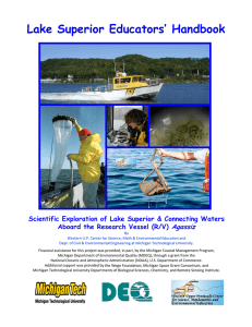 Lake Superior Educators’ Handbook Agassiz Aboard the Research Vessel (R/V)