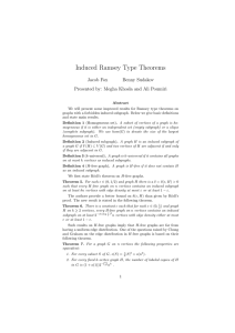 Induced Ramsey Type Theorems Jacob Fox Benny Sudakov