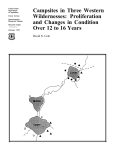 Campsites in Three Western Wildernesses: Proliferation and Changes in Condition