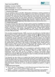 Impact case study (REF3b) Institution Unit of Assessment Title of case study