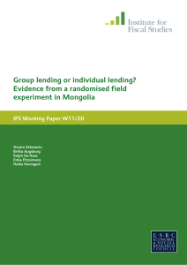 Group lending or individual lending? Evidence from a randomised field