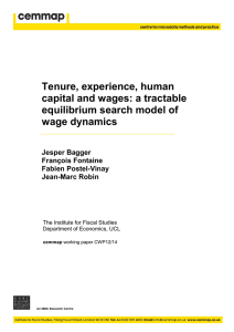 Tenure, experience, human capital and wages: a tractable equilibrium search model of