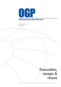 Evacuation, escape &amp; rescue Risk Assessment Data Directory