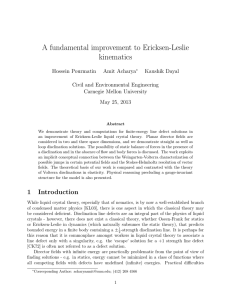 A fundamental improvement to Ericksen-Leslie kinematics