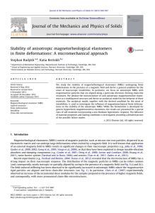 Stability of anisotropic magnetorheological elastomers in ﬁnite deformations: A micromechanical approach