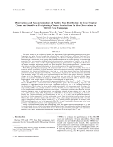 Observations and Parameterizations of Particle Size Distributions in Deep Tropical