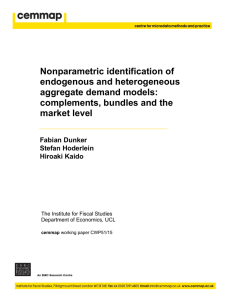 Nonparametric identification of endogenous and heterogeneous aggregate demand models: complements, bundles and the