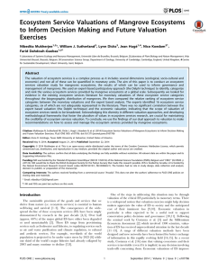 Ecosystem Service Valuations of Mangrove Ecosystems Exercises