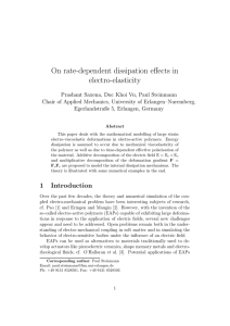 On rate-dependent dissipation effects in electro-elasticity