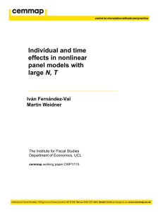 Individual and time effects in nonlinear panel models with N, T