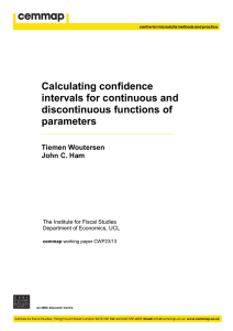 Calculating confidence intervals for continuous and discontinuous functions of