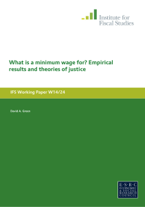 What is a minimum wage for? Empirical IFS Working Paper W14/24