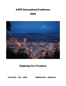 ASTE International Conference 2015 Exploring New Frontiers