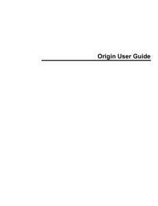 Origin User Guide