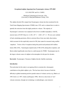 G.J.S. BLUTH† and S.A. CARN‡ †Michigan Technological University, USA