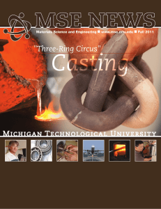 Casting MSE NEWS &#34;Three-Ring Circus&#34; Michigan Technological University