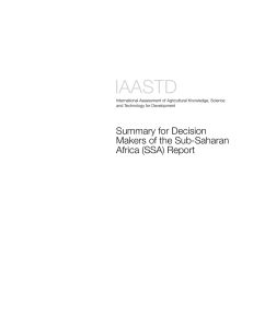 IAASTD Summary for Decision Makers of the Sub-Saharan Africa (SSA) Report