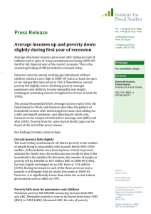 Press Release Average incomes up and poverty down 