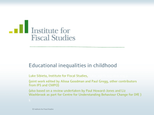 Educational inequalities in childhood