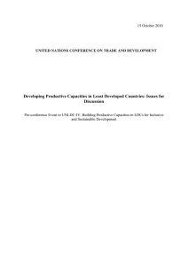 Developing Productive Capacities in Least Developed Countries: Issues for Discussion