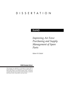 R Improving Air Force Purchasing and Supply Management of Spare