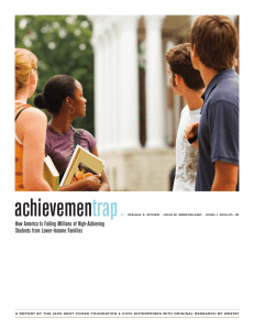achievemen trap How America Is Failing Millions of High-Achieving Students from Lower-Income Families