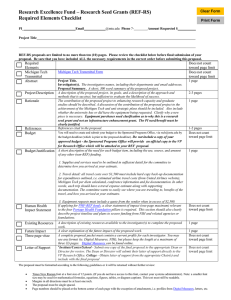 Research Excellence Fund – Research Seed Grants (REF-RS) Required Elements Checklist