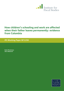 How children’s schooling and work are affected from Colombia