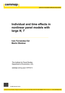 Individual and time effects in nonlinear panel models with N