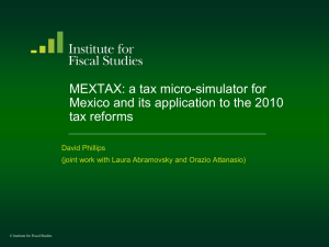 MEXTAX: a tax micro-simulator for tax reforms