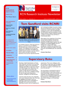 Tom Sandford visits RCNRI RCN Research Institute Newsletter R C N