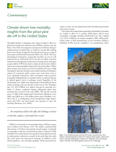 Commentary Climate-driven tree mortality: ~non pine insights from the pi