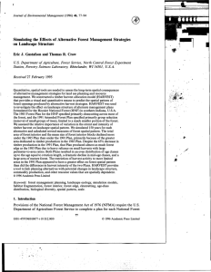 . L I Simulating the Effects of Alternative Forest Management Strategies