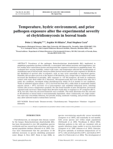 Temperature, hydric environment, and prior pathogen exposure alter the experimental severity