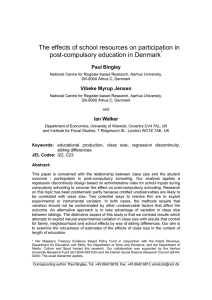 The effects of school resources on participation in Paul Bingley