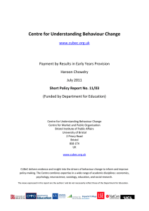 Centre for Understanding Behaviour Change