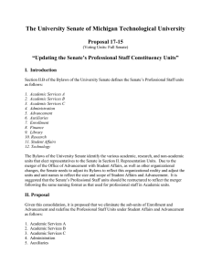The University Senate of Michigan Technological University  Proposal 17-15
