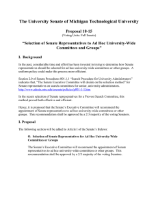 The University Senate of Michigan Technological University  Proposal 18-15