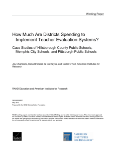 How Much Are Districts Spending to Implement Teacher Evaluation Systems?