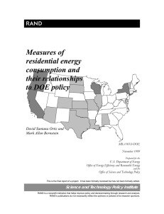 Measures of residential energy consumption and