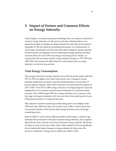 5. Impact of Factors and Common Effects on Energy Intensity