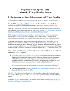 Response to the April 5, 2016 University Fringe Benefits Forum