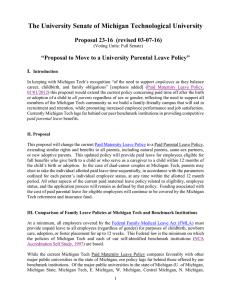 The University Senate of Michigan Technological University (revised 03-07-16) Proposal 23-16