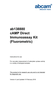 ab138880 cAMP Direct Immunoassay Kit (Fluorometric)