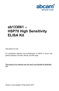 ab133061 – HSP70 High Sensitivity ELISA Kit