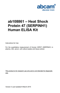 ab108861 – Heat Shock Protein 47 (SERPINH1) Human ELISA Kit