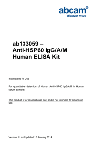 ab133059 – Anti-HSP60 IgG/A/M Human ELISA Kit