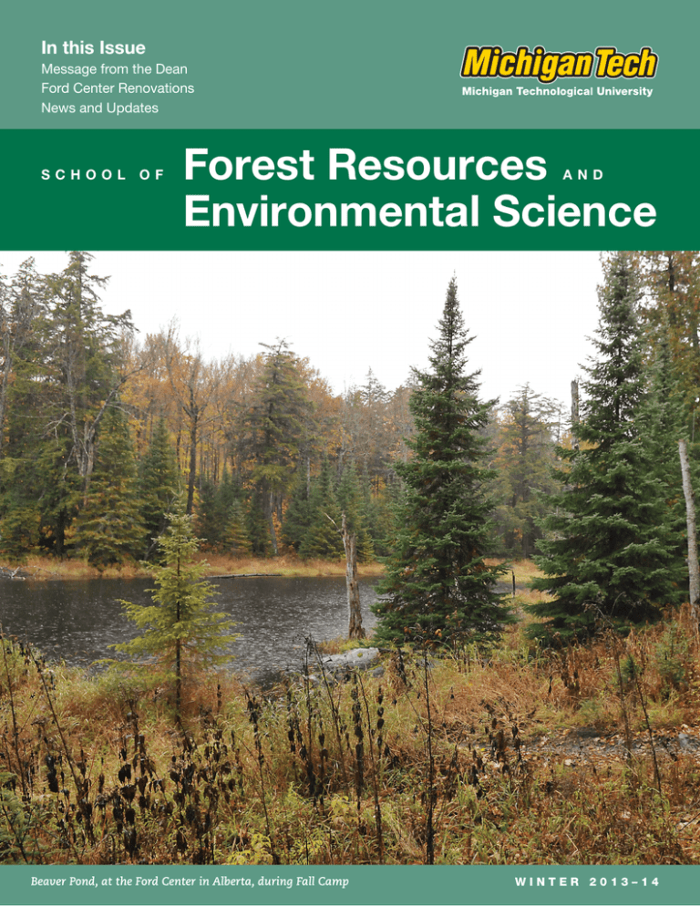 Forest Resources Environmental Science In this Issue